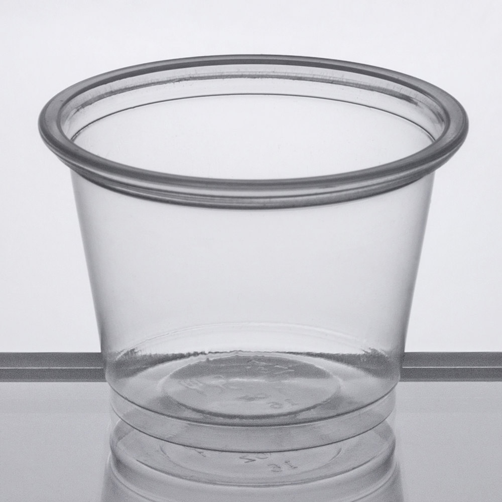 Clear Plastic Souffle Cup / Portion Cup - 1 Oz, 2500/Case